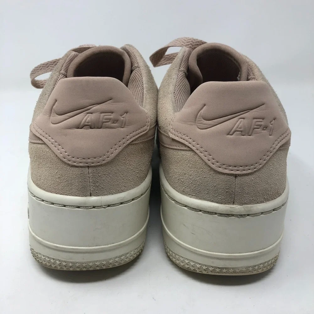 Nike Air Force 1 Sage Low Womens 6.5 Blush Pink Suede Leather Lace Up Streetwear
